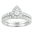 thumbnail image 1 of Unique Moments 1 Ct Lab Grown Diamond Wedding Bridal Set in 10K White Gold for Women (J, SI-I1), 1 of 22