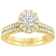 thumbnail image 1 of Unique Moments 1 ct Lab Grown Diamond Oval Bridal Set in 10K Yellow Gold, 1 of 5