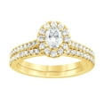 thumbnail image 1 of Unique Moments 1 ct Lab Grown Diamond Oval Bridal Set in 14K Yellow Gold (G-H, SI1-SI2), 1 of 10