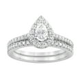 thumbnail image 1 of Unique Moments 1 ct Lab Grown Diamond Pear Bridal Set in 14K White Gold, 1 of 5