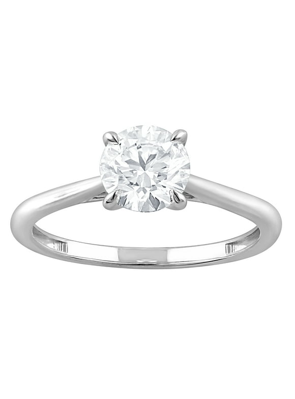 Unique Moments 1 ct Round Cut Lab Grown Diamond Solitaire Engagement Ring in 10K Gold (H-I, SI-I1)