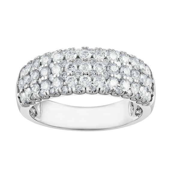 Unique Moments 1 Ct Round Lab Grown Diamond Cluster Engagement Ring in Sterling Silver (H-I, SI-I1)