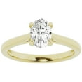 thumbnail image 1 of Unique Moments 1 ct Solitaire 4-Prong Lab Grown Oval-Cut Diamond Engagement Ring 14K Yellow Gold, 1 of 6