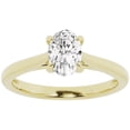 thumbnail image 1 of Unique Moments 1 ct Solitaire 4-Prong Lab Grown Oval-Cut Diamond Engagement Ring 14K Yellow Gold, 1 of 6