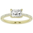 thumbnail image 1 of Unique Moments 1 cttw Lab Grown Radiant Cut Diamond Engagement Solitaire Ring 14K Yellow Gold, 1 of 6