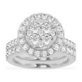 thumbnail image 1 of Unique Moments 14K White Gold 2.00 CT Round Lab-grown Diamond Bridal Ring Set Womens Jewelry, 1 of 7
