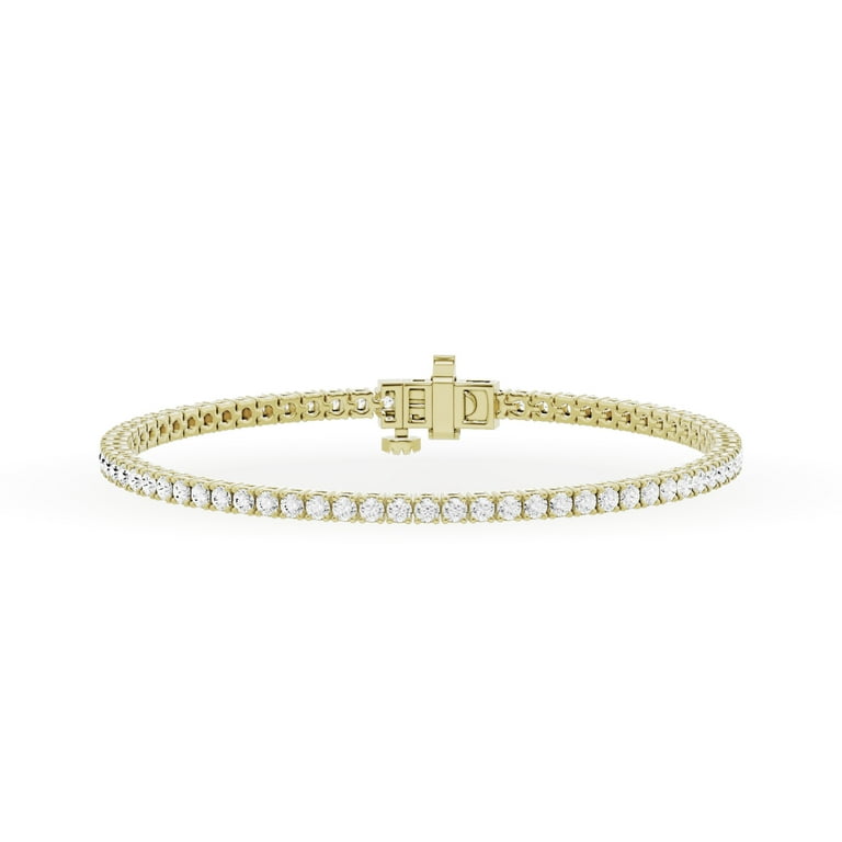 LADIES TENNIS BRACELET 3.00CT ROUND DIAMOND 14K YELLOW GOLD LADIES TENNIS BRACELET 3.00CT ROUND DIAMOND 14K YELLOW GOLD