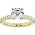 thumbnail image 1 of Unique Moments 2.50 Ct Diamond Solitaire With Accents Round Engagement Ring 10k Yellow Gold, 1 of 6