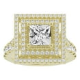 thumbnail image 1 of Unique Moments 2.50 Ct Lab Grown Split Shank Princess Halo Diamond Engagement Ring 10K Yellow Gold, 1 of 7