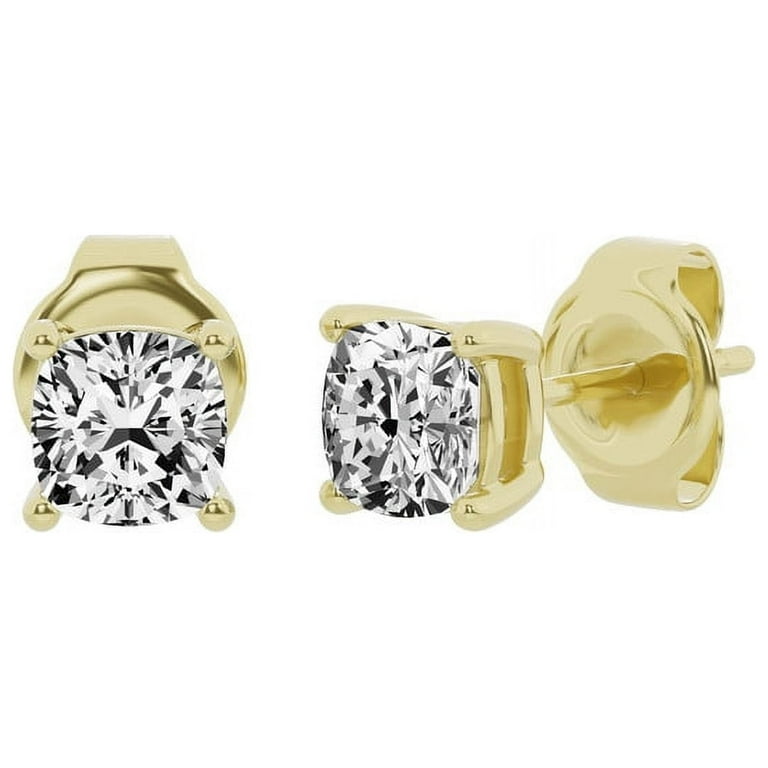 Unique Moments Carat Lab Grown Cushion Cut Diamond Stud Earrings