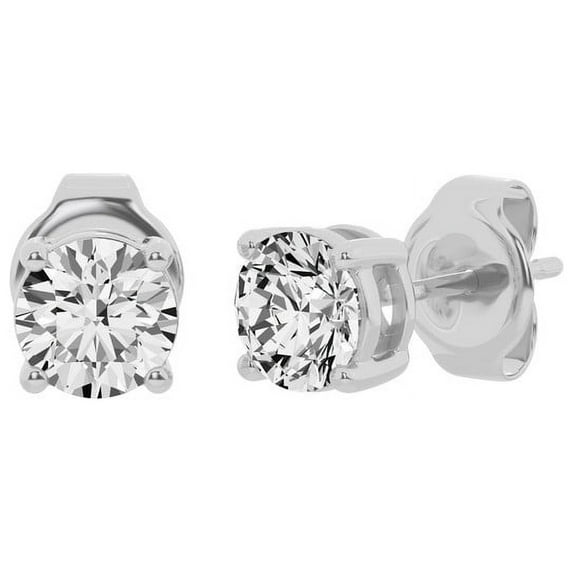 Unique Moments 2 Carat Lab Grown Round Cut Diamond Stud Earrings for Women 14K White Gold