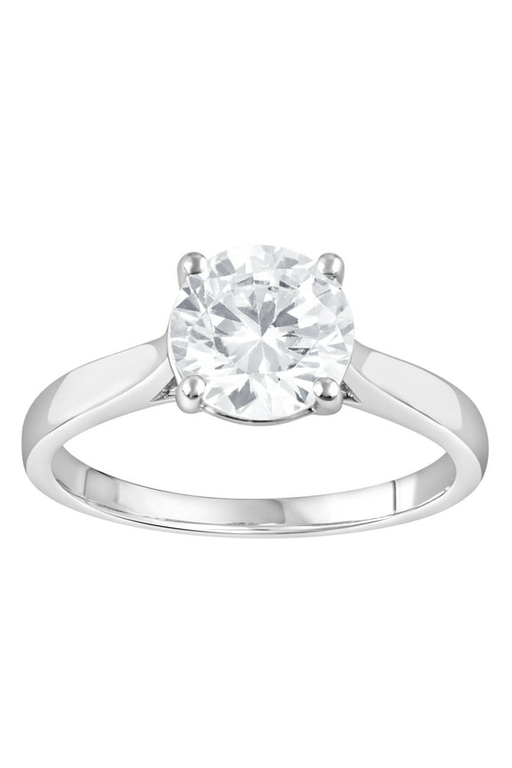 2.00 Ct Round Lab Grown Diamond Ring in 10K Gold for Women (HI-SI/I1 )