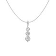 thumbnail image 1 of Unique Moments 2 carat Lab Grown Three Diamond Pendant Necklace for Women 14K White Gold, 1 of 5