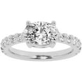 thumbnail image 1 of Unique Moments 2 ct Lab Grown Oval Cut Diamond Engagement Solitaire Ring 10K White Gold, 1 of 6