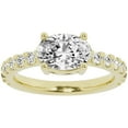 thumbnail image 1 of Unique Moments 2 ct Lab Grown Oval Cut Diamond Engagement Solitaire Ring 10K Yellow Gold, 1 of 6
