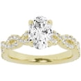 thumbnail image 1 of Unique Moments 2 ct Lab Grown Oval Diamond Infinity Solitaire Engagement Ring 10K Yellow Gold, 1 of 5