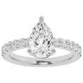 thumbnail image 1 of Unique Moments 2 ct Lab Grown Pear Diamond Solitaire Engagement Ring 10K White Gold, 1 of 6