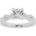 thumbnail image 1 of Unique Moments 2 ct Lab Grown Princess Diamond Infinity Solitaire Engagement Ring 10K White Gold, 1 of 6