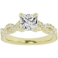 thumbnail image 1 of Unique Moments 2 ct Lab Grown Princess Diamond Infinity Solitaire Engagement Ring 10K Yellow Gold, 1 of 6