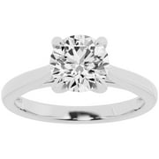 DIAMONDMUSE Unique Moments 2 ct Lab Grown Round Solitaire Diamond Engagement Ring 14K White Gold