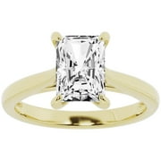 UNIQUE DESIGNS INC. Unique Moments 2 ct Radiant Cut Lab Grown Diamond Engagement Ring 14K Yellow Gold