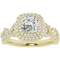 thumbnail image 1 of Unique Moments 2ct Lab Grown Cushion Cut Diamond Engagement Ring 10K Yellow Gold, 1 of 6