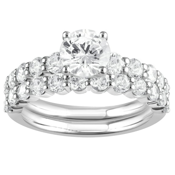 Unique Moments 3.00 Ct Round Lab Grown Diamond Engagement Ring in 10K for Women (HI-SI/I1) for Women