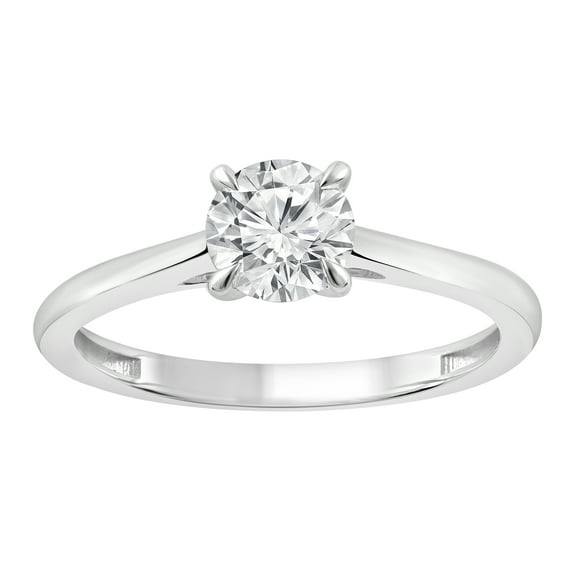 Unique Moments 3/4 Ct Lab Grown Diamond Solitaire Engagement Ring 10K White Gold for Women (J, SI-I1)