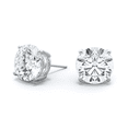 thumbnail image 1 of Unique Moments 3 Carat Round Lab Grown Diamond Stud Earrings in 14K White Gold for Women, 1 of 2