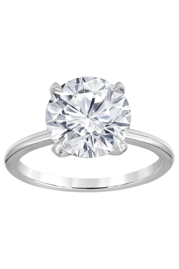 Unique Moments 3 Ct Lab Grown Diamond Solitaire Ring in 14K White Gold