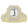 thumbnail image 1 of Unique Moments 3ct Lab Grown Emerald Cut Diamond Engagement Ring 10K Yellow Gold, 1 of 5