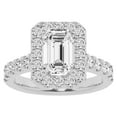 thumbnail image 1 of Unique Moments 3ct Lab Grown Halo Radiant Shape Diamond Engagement Ring 14K White Gold, 1 of 6