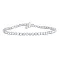 thumbnail image 1 of Unique Moments 4 Cttw Round Lab Grown Diamond Tennis Bracelet for Women , Sterling Silver, G-SI, 7 ", 1 of 5