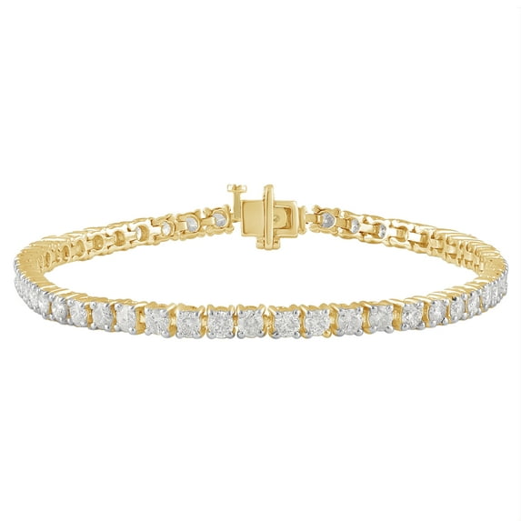 Unique Moments 4.00 ct Lab Grown Diamond Tennis Bracelet in 14K Yellow Gold
