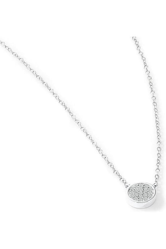 Unique Moments 925 Sterling Silver Adjustable 16 Inch 1/8ctw Lab Grown Diamond Necklace for Women/Men