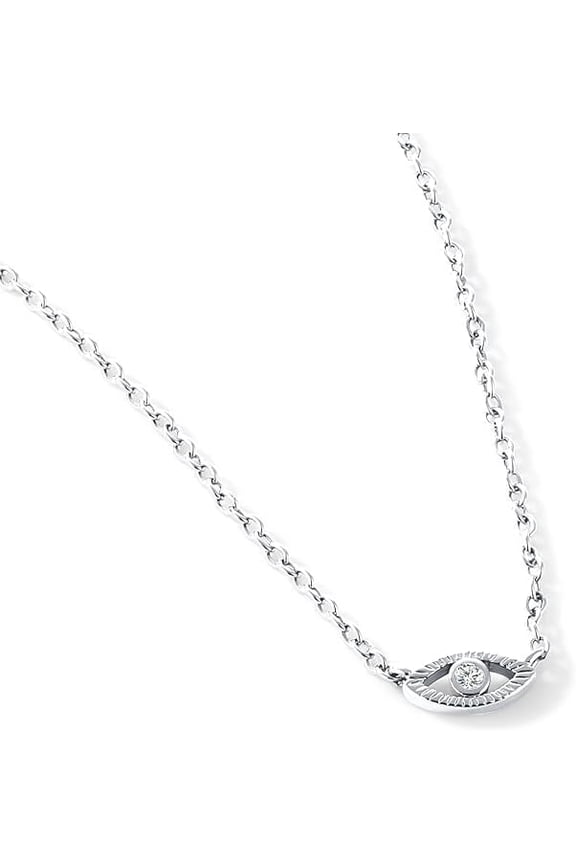 Unique Moments 925 Sterling Silver Adjustable 16 Inch Lab Grown Diamond Necklace for Women/Men