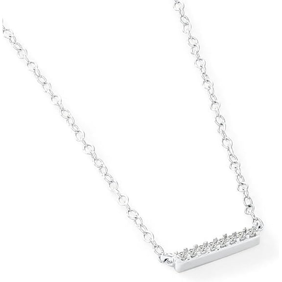 Unique Moments 925 Sterling Silver Adjustable 16 Inch Lab Grown Diamond Necklace for Women/Men