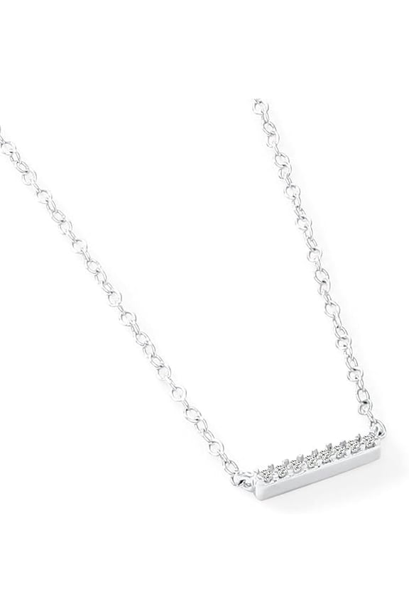 Unique Moments 925 Sterling Silver Adjustable 16 Inch Lab Grown Diamond Necklace for Women/Men