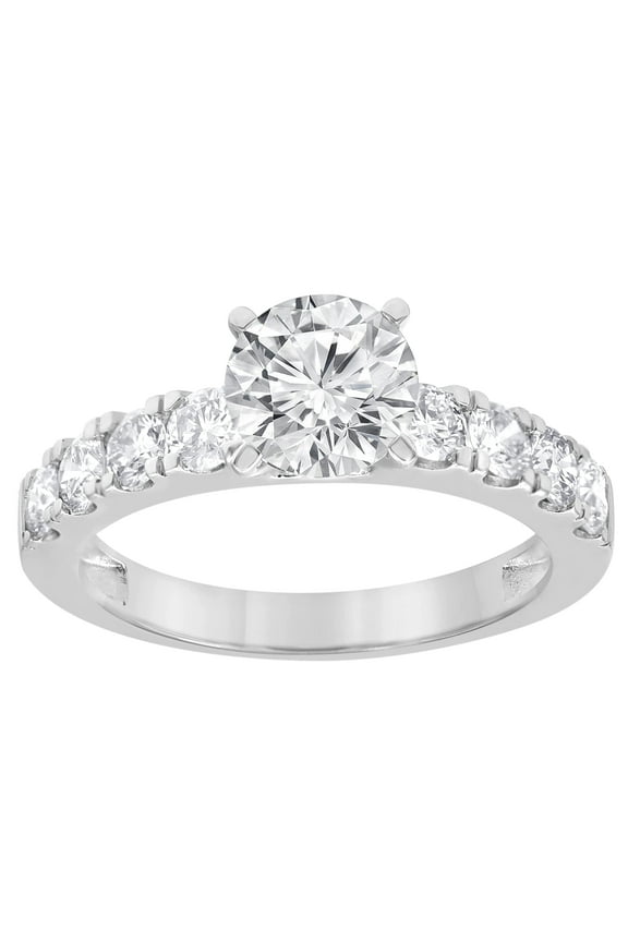 Unique Moments IGI Certified 1 Ctw Lab Grown Diamond Engagement Ring 14K White Gold (F-G,VS2)