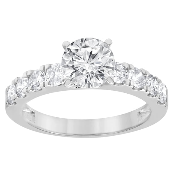 Unique Moments IGI Certified 2 Ctw Lab Grown Diamond Engagement Ring 14K White Gold (F-G,VS2)