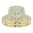 thumbnail image 1 of Unique Moments Lab Grown 1.50 Carat Diamond Cushion Bridal Set, Engagement Ring for Women 10K Yellow Gold, 1 of 5