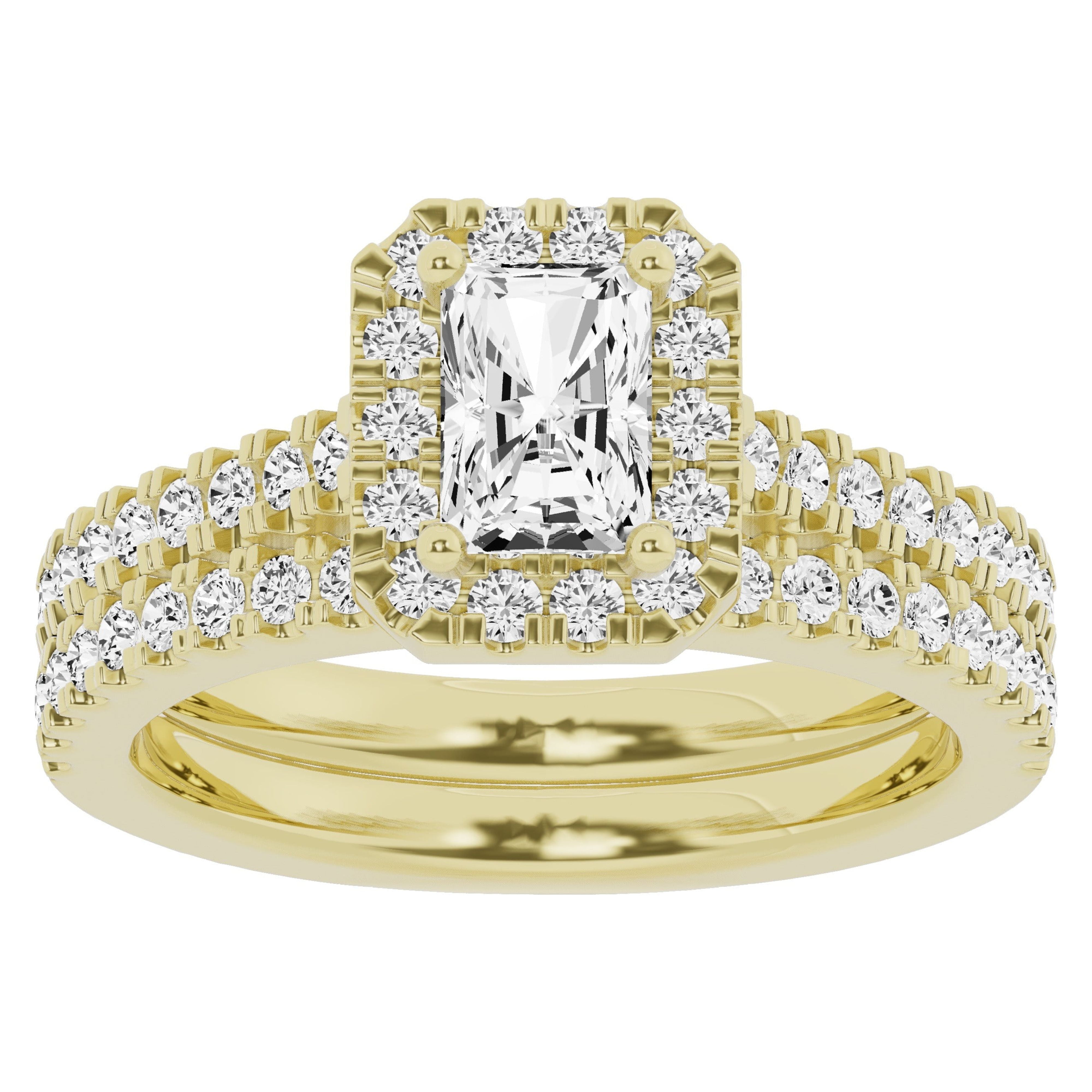Unique Moments Lab Grown 1.50 Carat Diamond Radiant Solitaire Bridal Unique Moments Lab Grown 1.50 Carat Diamond Radiant Solitaire Bridal
