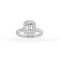 thumbnail image 1 of Unique Moments Lab Grown 2.00 ct Radiant Halo Diamond Engagement Ring 14K White Gold, 1 of 6