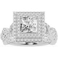 thumbnail image 1 of Unique Moments Lab Grown 2.50 ct Princess Cut Diamond Halo Infinity Engagement Ring 14K White Gold, 1 of 6