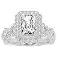 thumbnail image 1 of Unique Moments Lab Grown 2.50 ct Radiant Cut Diamond Halo Infinity Engagement Ring 10K White Gold, 1 of 6