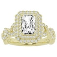 thumbnail image 1 of Unique Moments Lab Grown 2.50 ct Radiant Cut Diamond Halo Infinity Engagement Ring 14K Yellow Gold, 1 of 6