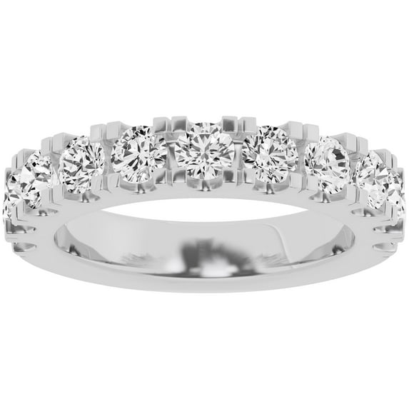 Unique Moments Lab Grown 2 Carat Diamond Ring Stackable Engagement Womens Wedding Band 10K White Gold