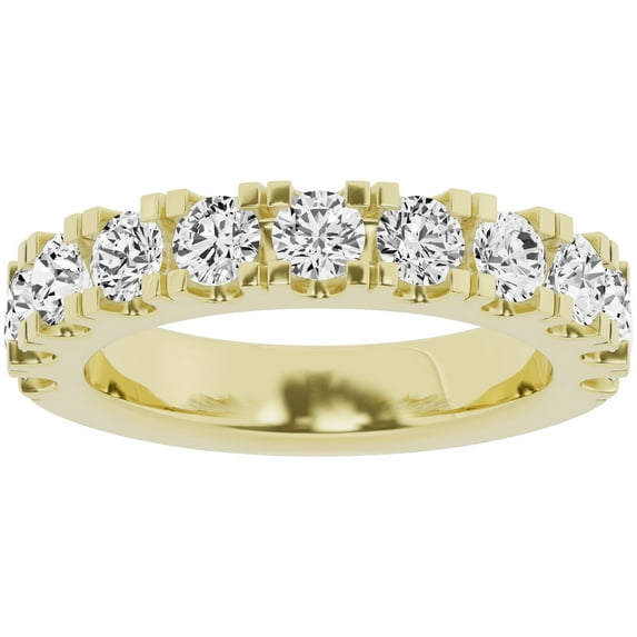 Unique Moments Lab Grown 2 Carat Diamond Ring Stackable Engagement Womens Wedding Band 10K Yellow Gold
