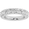 thumbnail image 1 of Unique Moments Lab Grown 2 Carat Diamond Wedding Ring Half Eternity Wedding Band 14K White Gold, 1 of 6