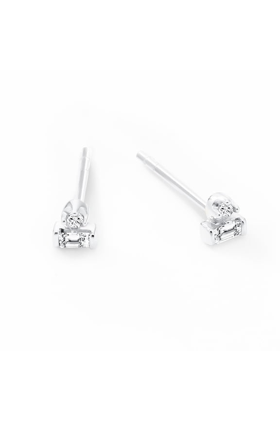 Unique Moments Lab Grown Diamond Accents Stud Earrings for Women|Sterling Silver Jewelry | Gift for Women Men